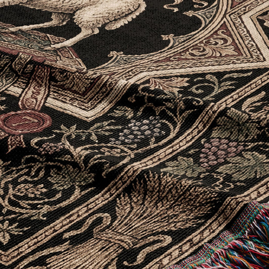 CalmNestStyle Sacred Lamb & Dove Art Woven Blanket jacquard woven blanket