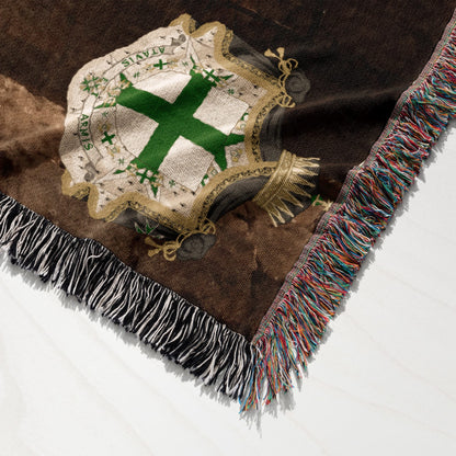 MyDesigns Saint Lazarus I The Hospitaller's Work at Jerusalem jacquard woven blanket