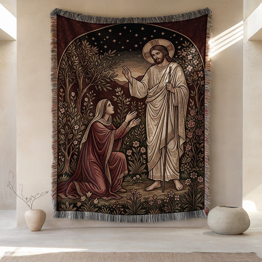Religious Art Tapestry with Jesus and Mary Magdalene