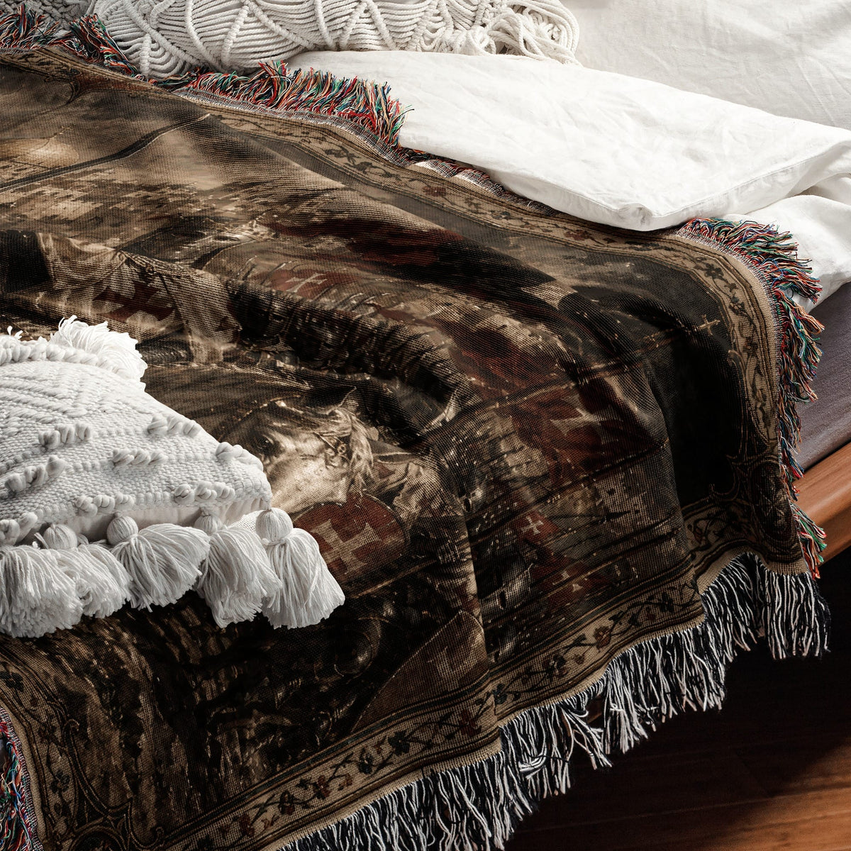 CalmNestStyle Baldwin IV Rides with His Army jacquard woven blanket