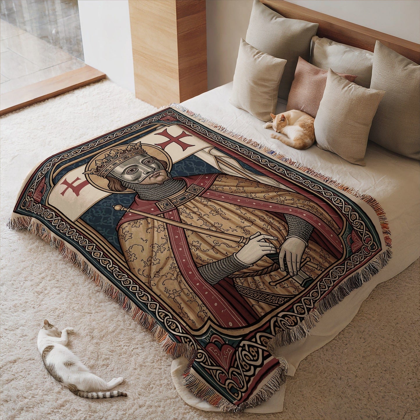 Historical Artwork Inspired Home Decor Blanket