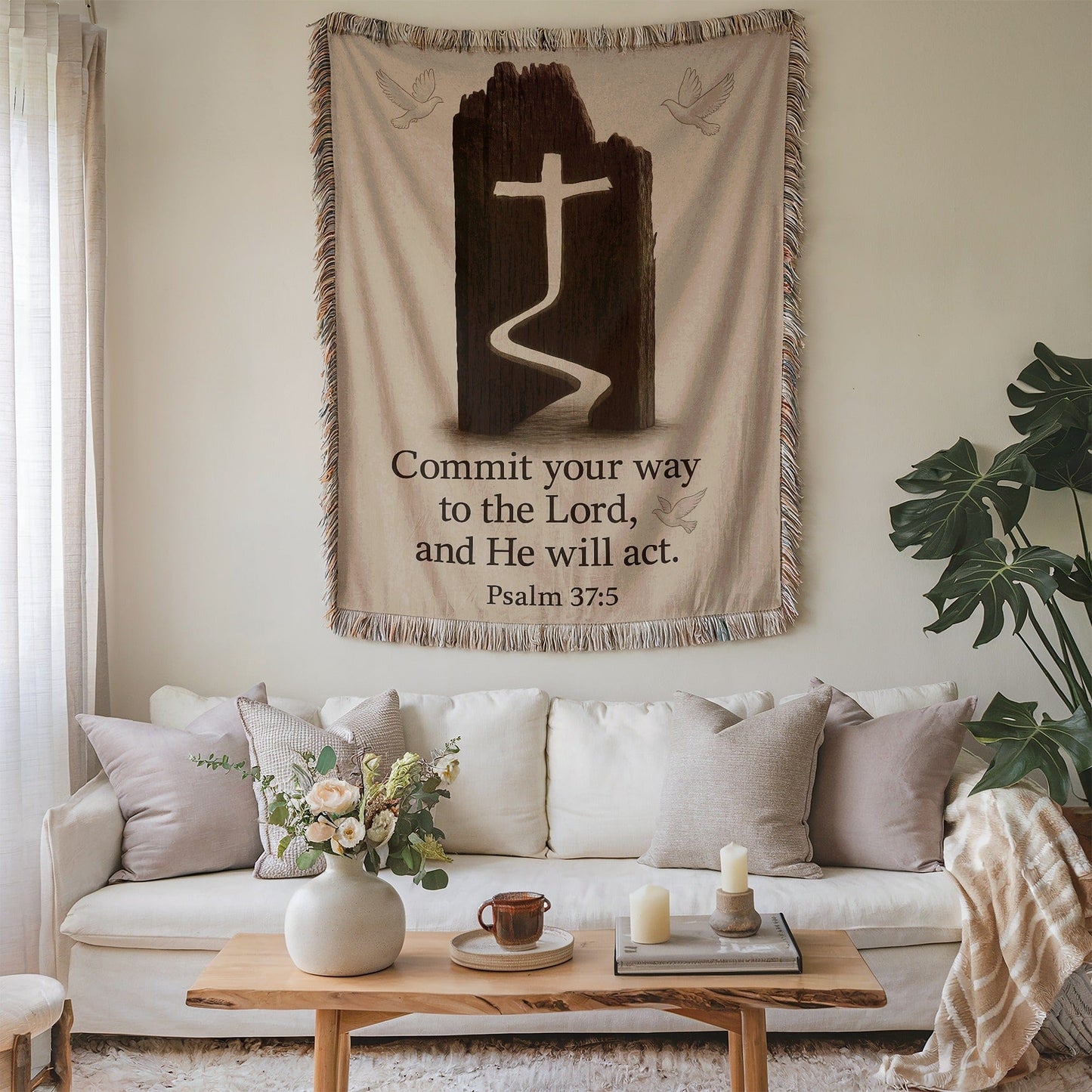 Commit Your Way to the Lord Psalm 37:5 Blanket