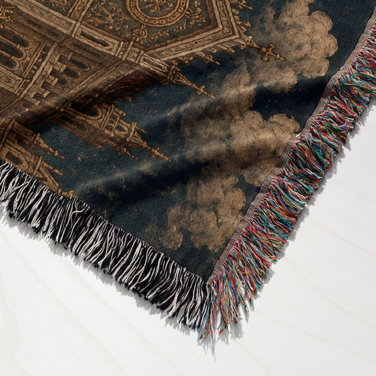 CalmNestStyle Saint George Greek Orthodox Icon jacquard woven blanket