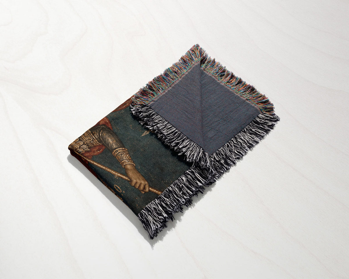 CalmNestStyle Saint George Icon With the Princess jacquard woven blanket