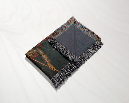CalmNestStyle Saint George Icon With the Princess jacquard woven blanket