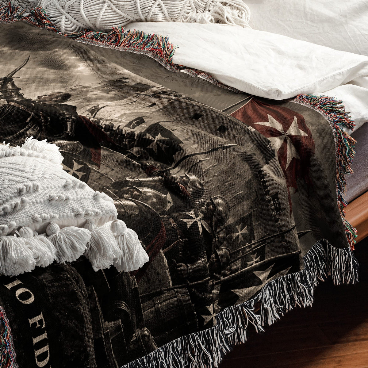 CalmNestStyle Knights of Malta Defending the Bastion Woven Blanket jacquard woven blanket