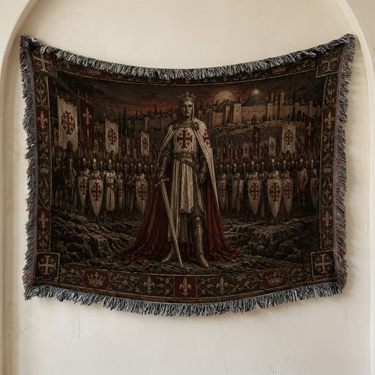 MyDesigns Baldwin IV I The King Before His Army jacquard woven blanket
