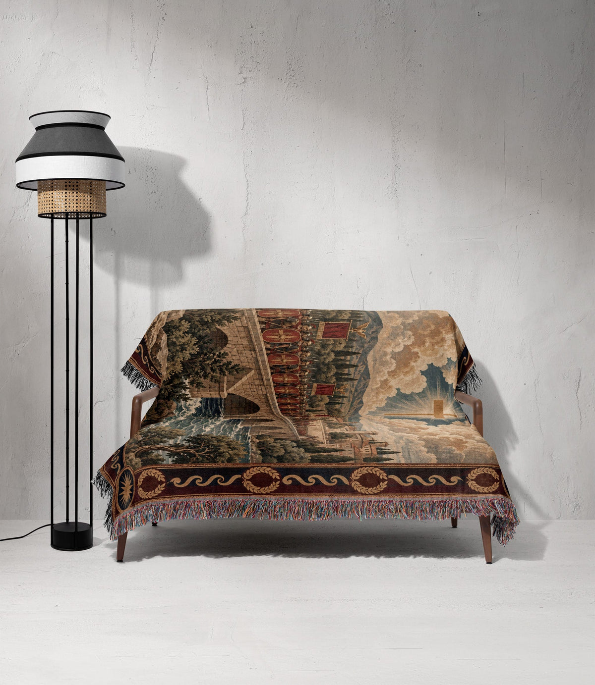 CalmNestStyle Constantine Vision of the Cross jacquard woven blanket