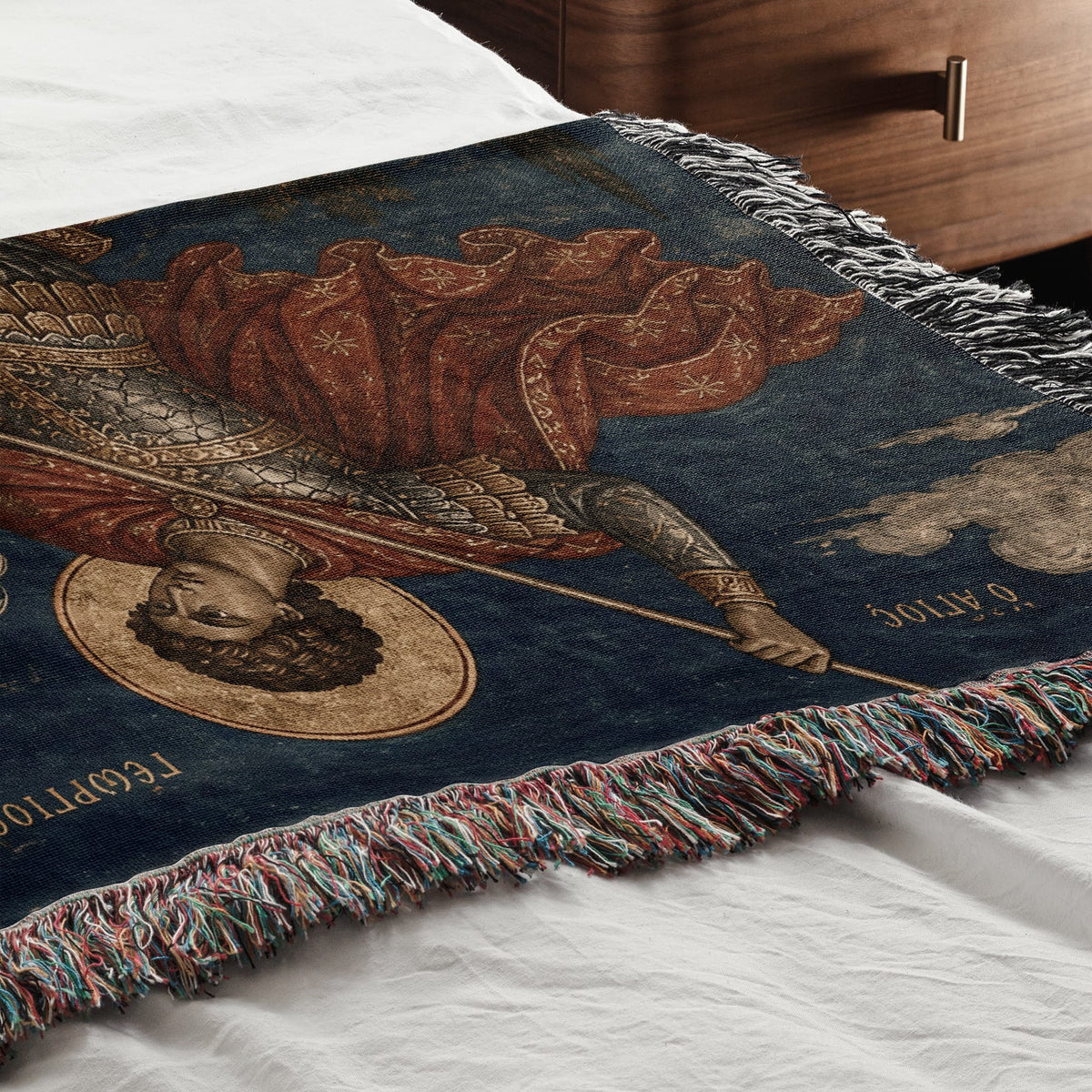 CalmNestStyle Saint George Byzantine Icon jacquard woven blanket
