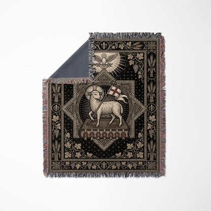 CalmNestStyle Sacred Iconography Woven Blanket jacquard woven blanket