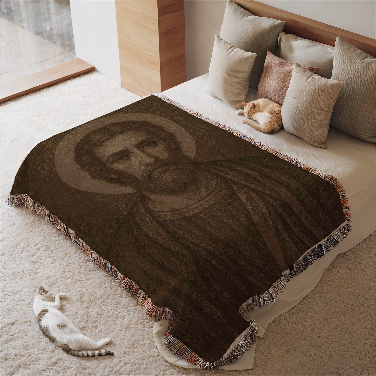 Saint Portrait Art Home Decor Blanket
