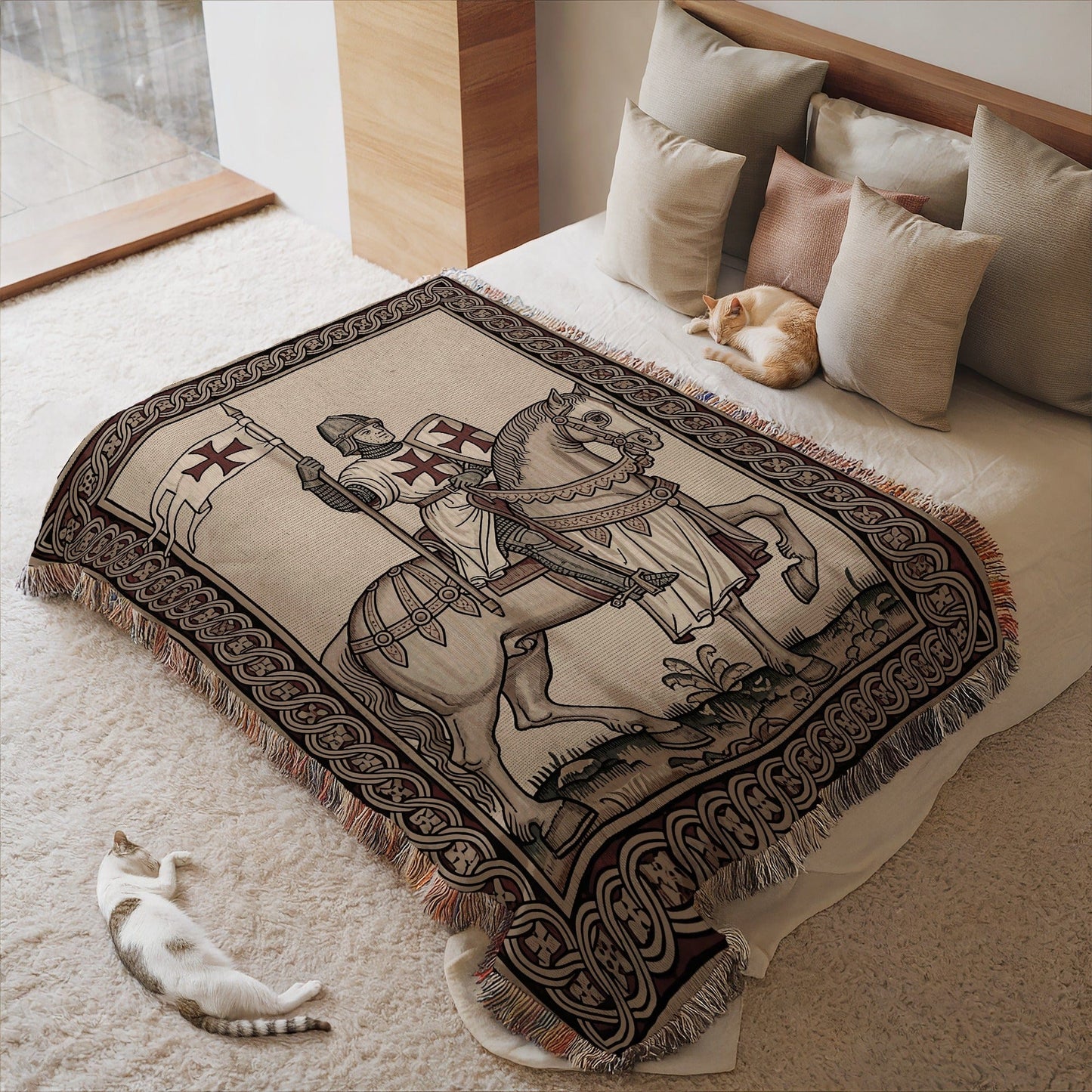 Knights Templar Medieval Design Blanket