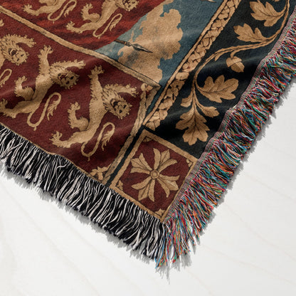 CalmNestStyle Richard the Lionheart on Horseback jacquard woven blanket