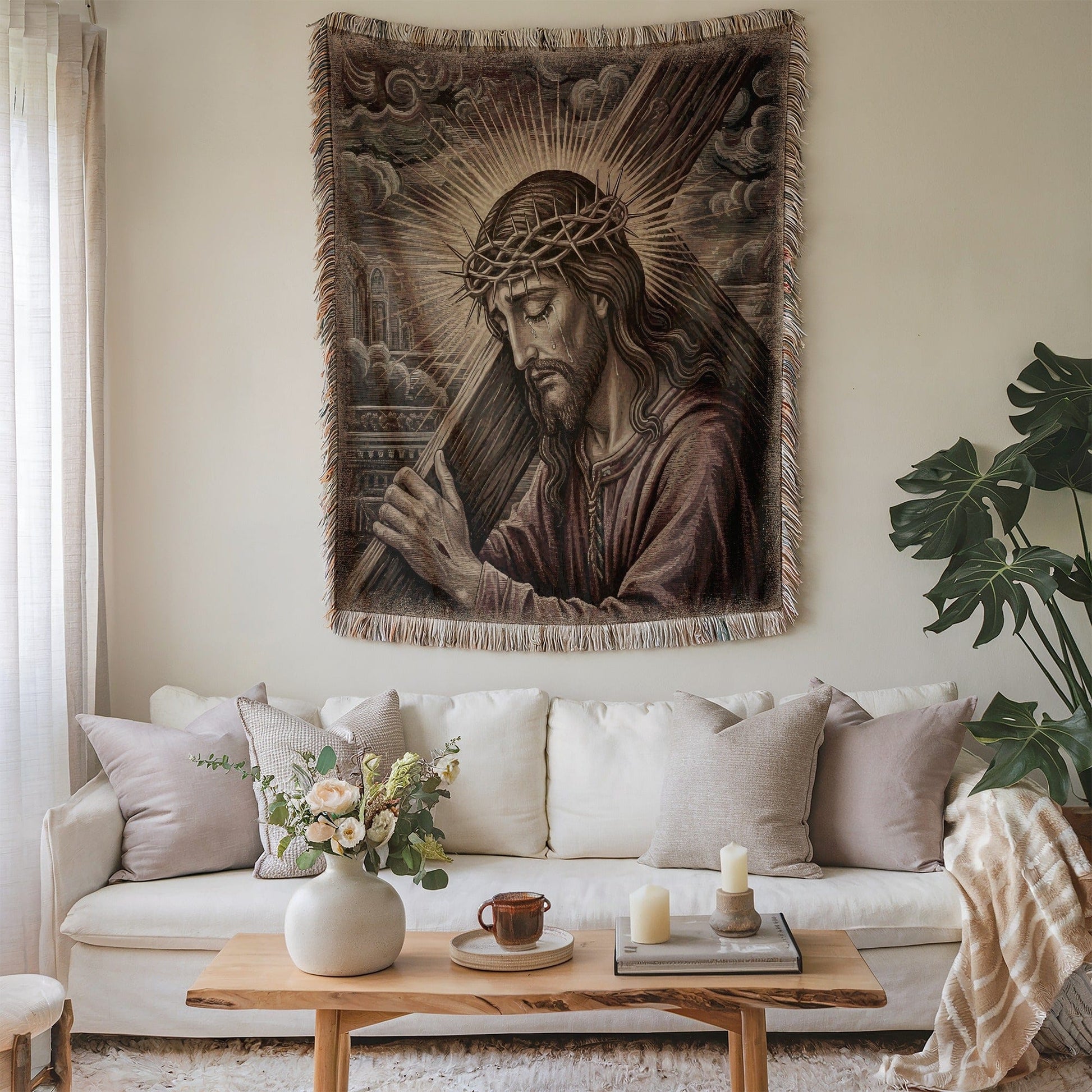 Jesus Christ Tapestry Wall Hanging Home Decor Product