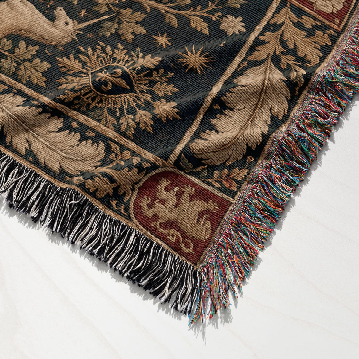 CalmNestStyle Saint George and Saint Michael jacquard woven blanket