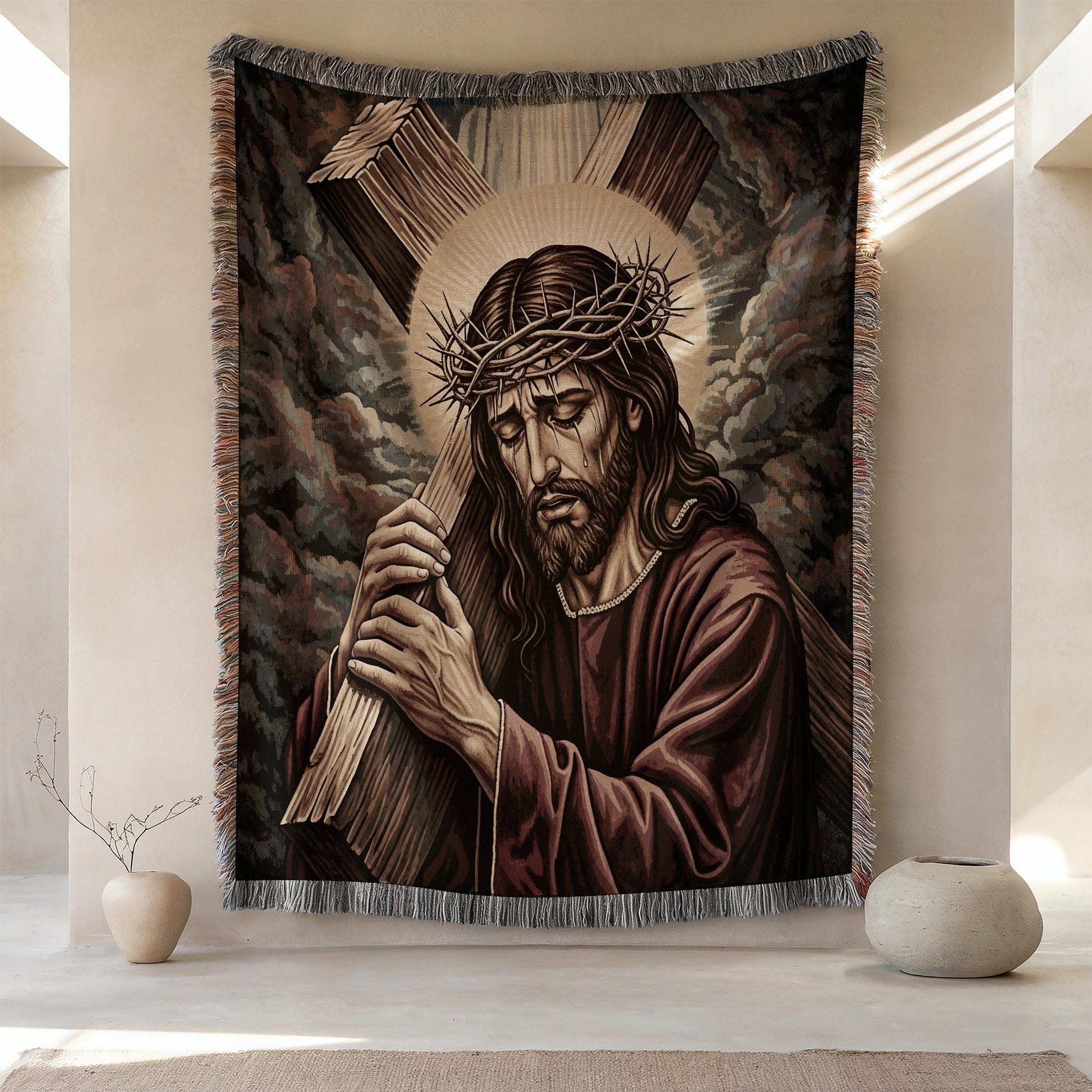 Sacred Heart of Jesus Tapestry Wall Hanging Art Decor