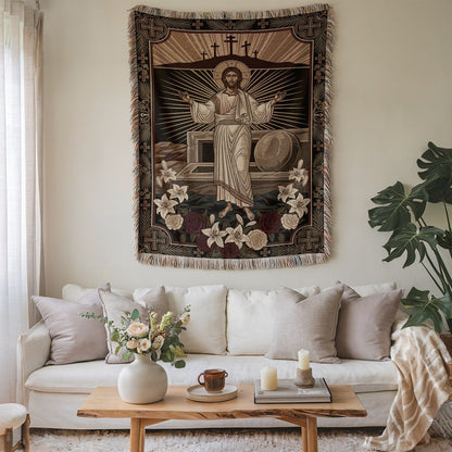 Religious Jesus Resurrection Wall Hanging Tapestry Product