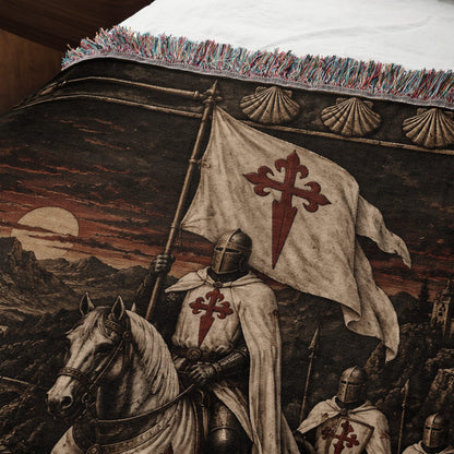 MyDesigns Knights Riding to the Cathedral jacquard woven blanket