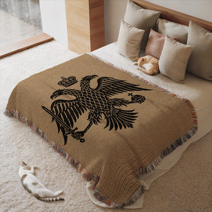 Elegant Two-Headed Eagle Design Throw Blanket