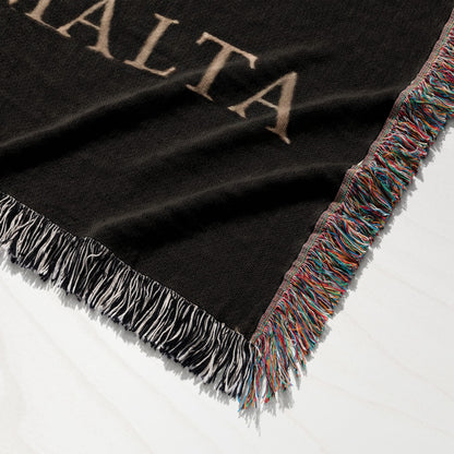 CalmNestStyle Order of Malta Crown Laurel Crest Woven Blanket jacquard woven blanket