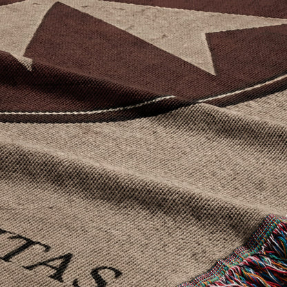 CalmNestStyle Hospitaller Order Fides Caritas Unitas Sepia Woven Blanket jacquard woven blanket