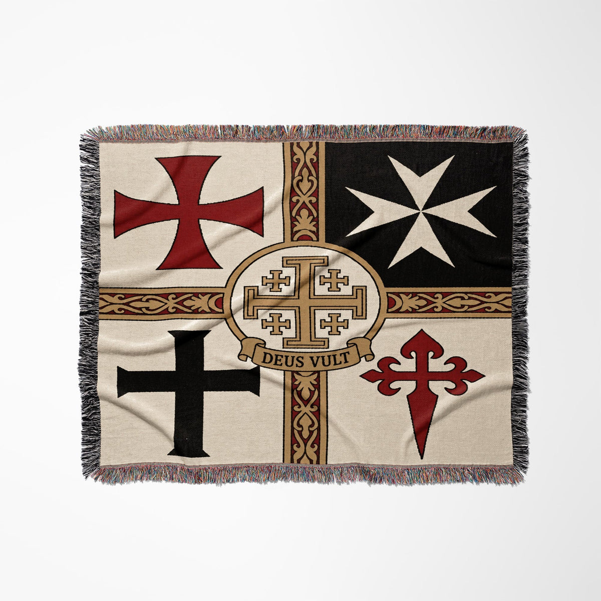MyDesigns Ancient Orders I Deus Vult jacquard woven blanket