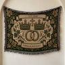 Wedding Rings Crowns Woven Blanket I Name & Est. Date