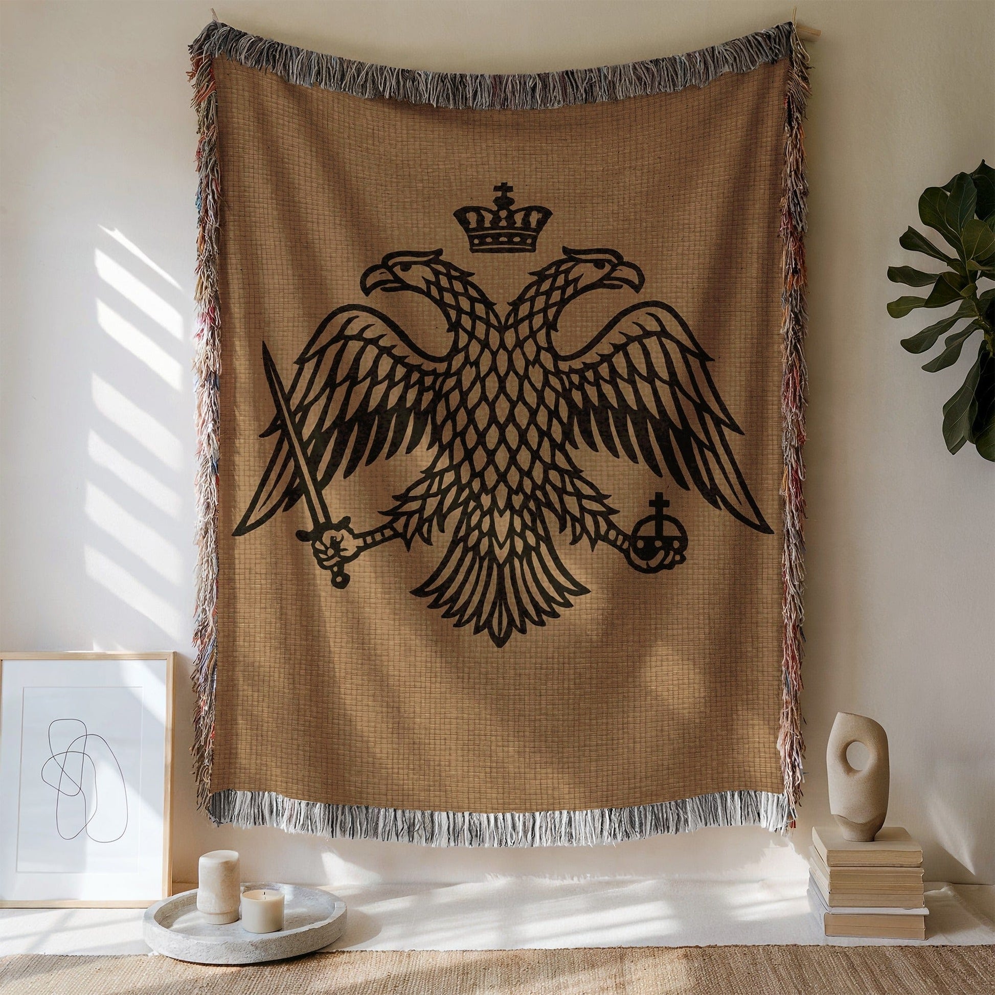 Majestic Double-Headed Eagle Emblem Wall Hanging