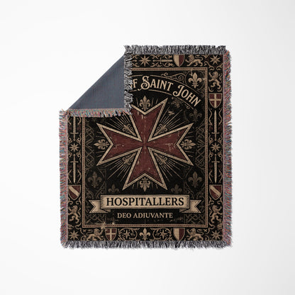 CalmNestStyle Order of Saint John Hospitallers Gold Dark Woven Blanket jacquard woven blanket