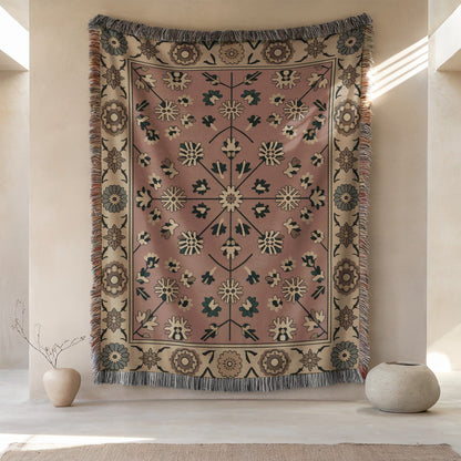 Floral Patterned Decorative Wall Hanging Tapestry