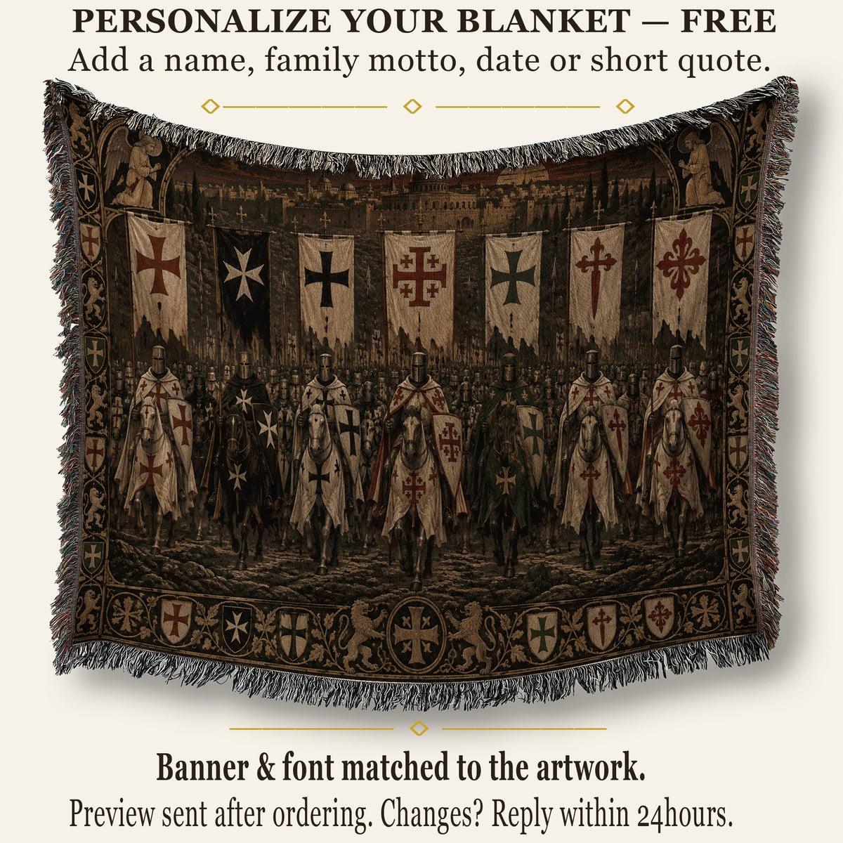 MyDesigns The Orders Before Jerusalem jacquard woven blanket
