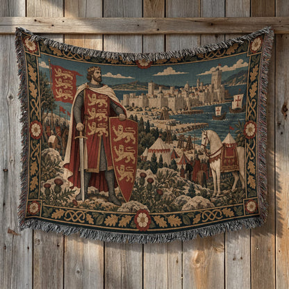 CalmNestStyle Richard the Lionheart at Acre jacquard woven blanket