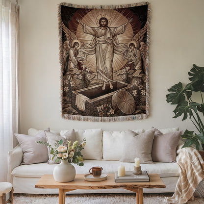 Resurrection of Christ Wall Tapestry for Home Decor