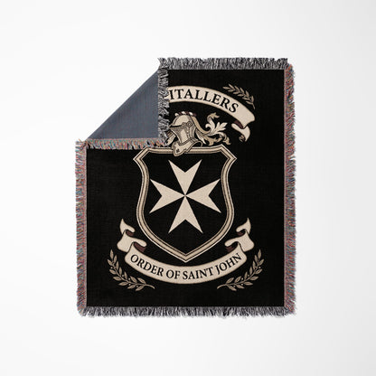 CalmNestStyle Hospitallers Order of Saint John Heraldic Woven Blanket jacquard woven blanket