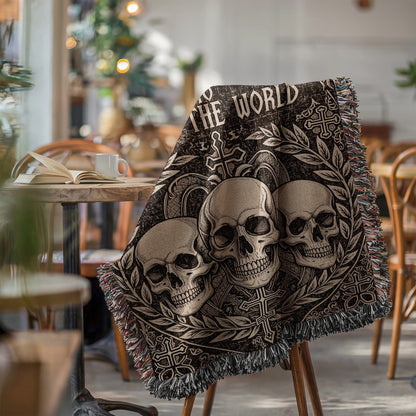 Gothic Skull and Crosses Design Blanket Product