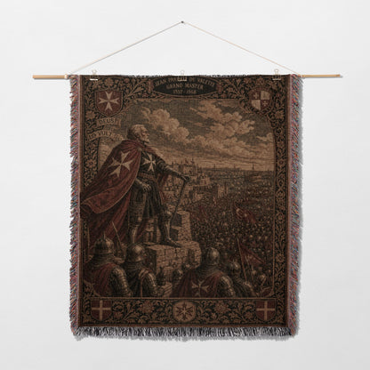 CalmNestStyle Grand Master Jean de Valette Woven Blanket jacquard woven blanket