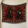 Hospitaller Knights Duel Cream Heraldic Border Woven Blanket