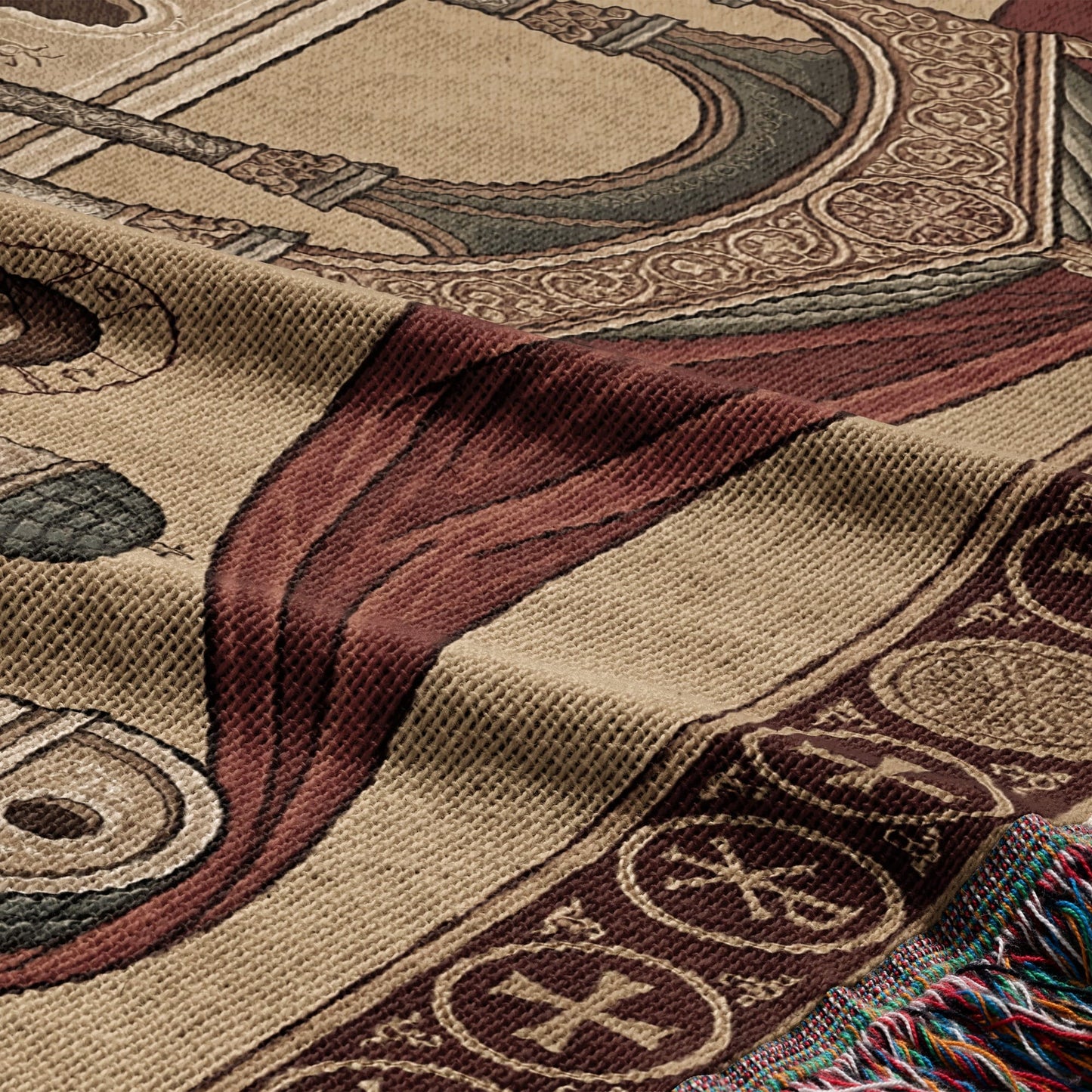 MyDesigns Orthodox Communion Horizontal Tapestry - Byzantine Altar Icon jacquard woven blanket