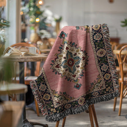 Artistic Floral and Geometric Design Blanket