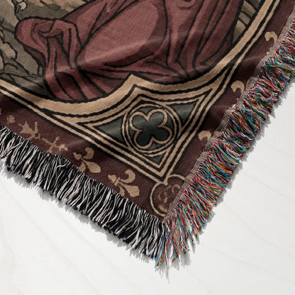 CalmNestStyle Christ Resurrection Ascension Sacred Art Woven Blanket jacquard woven blanket