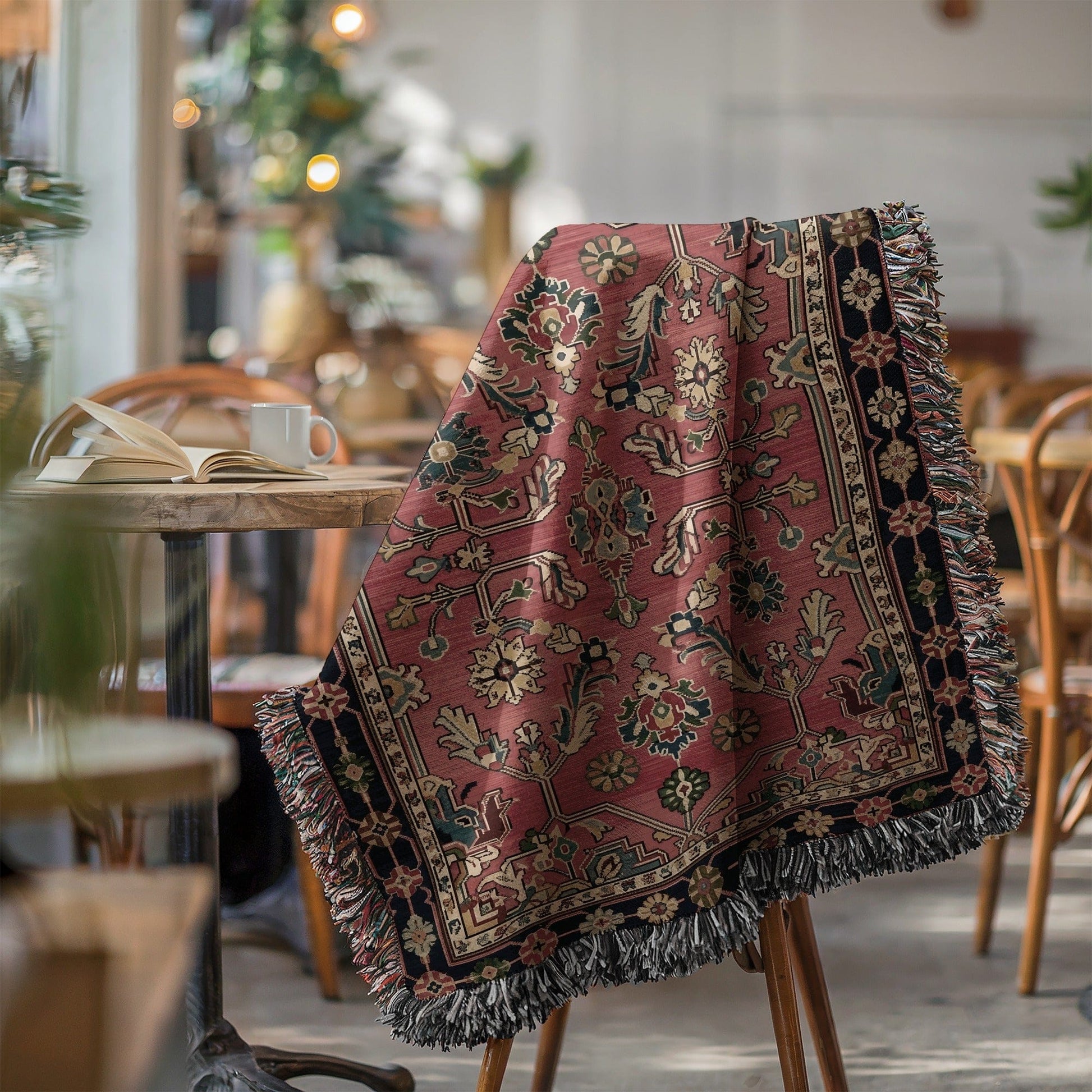 Vintage Decorative Fringe Throw Blanket Perfect for Home
