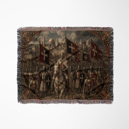 CalmNestStyle Baldwin IV on Horseback Before Jerusalem jacquard woven blanket