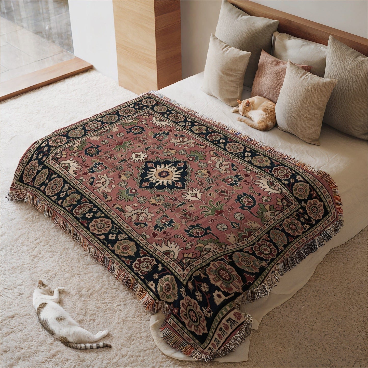 Cozy Vintage Floral Pattern Blanket for Your Home