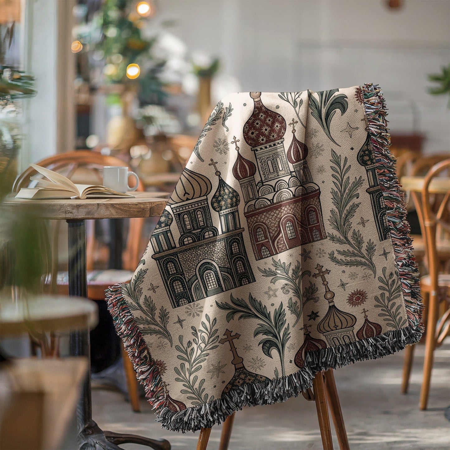 Scenic Cathedral Design Decorative Throw Blanket