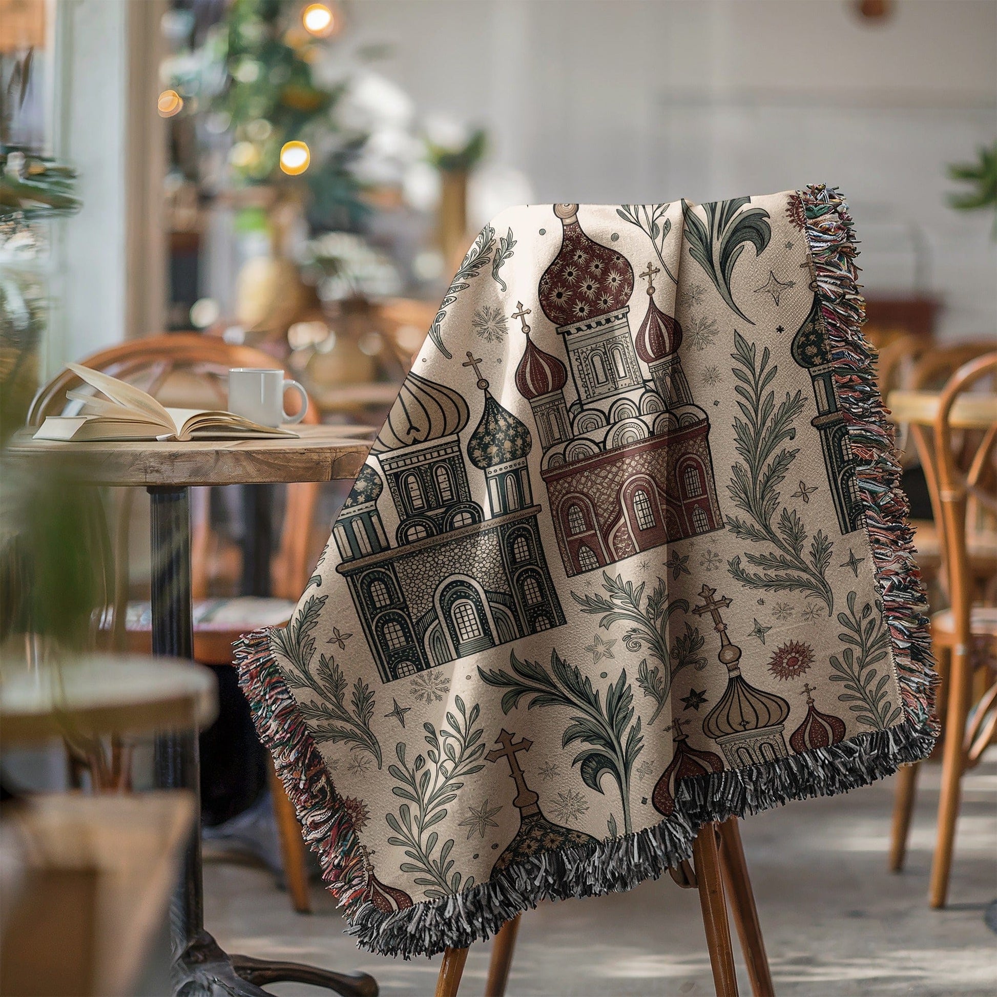 Scenic Cathedral Design Decorative Throw Blanket