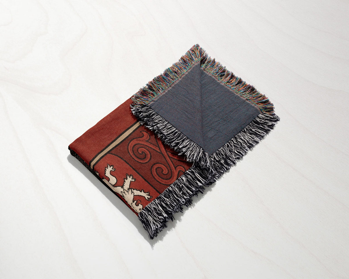 CalmNestStyle Hospitaller Knights Crossed Swords Lions Woven Blanket jacquard woven blanket