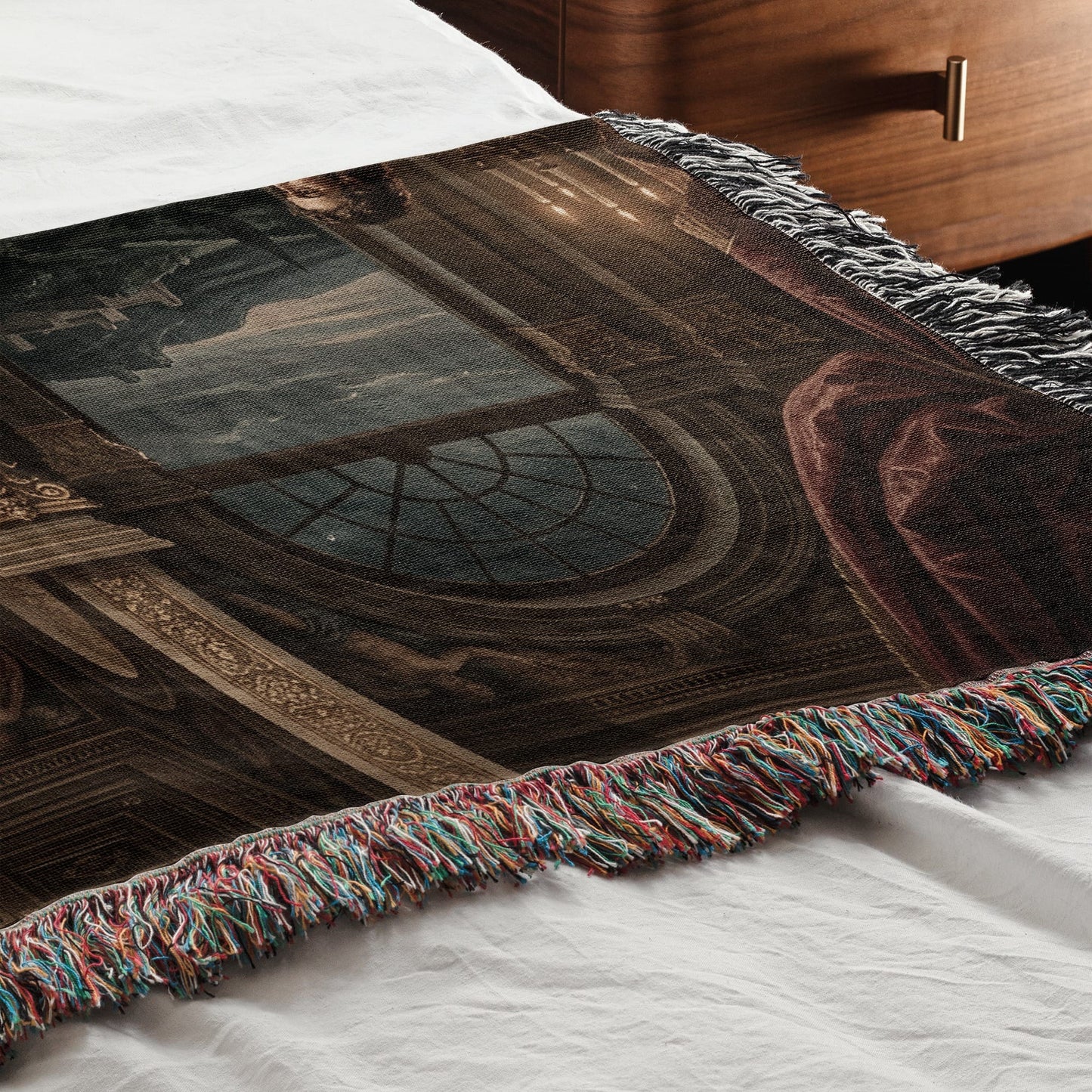 MyDesigns Holy Eucharist Wall Hanging – Last Supper with Chalice and Candles, Woven Blanket jacquard woven blanket