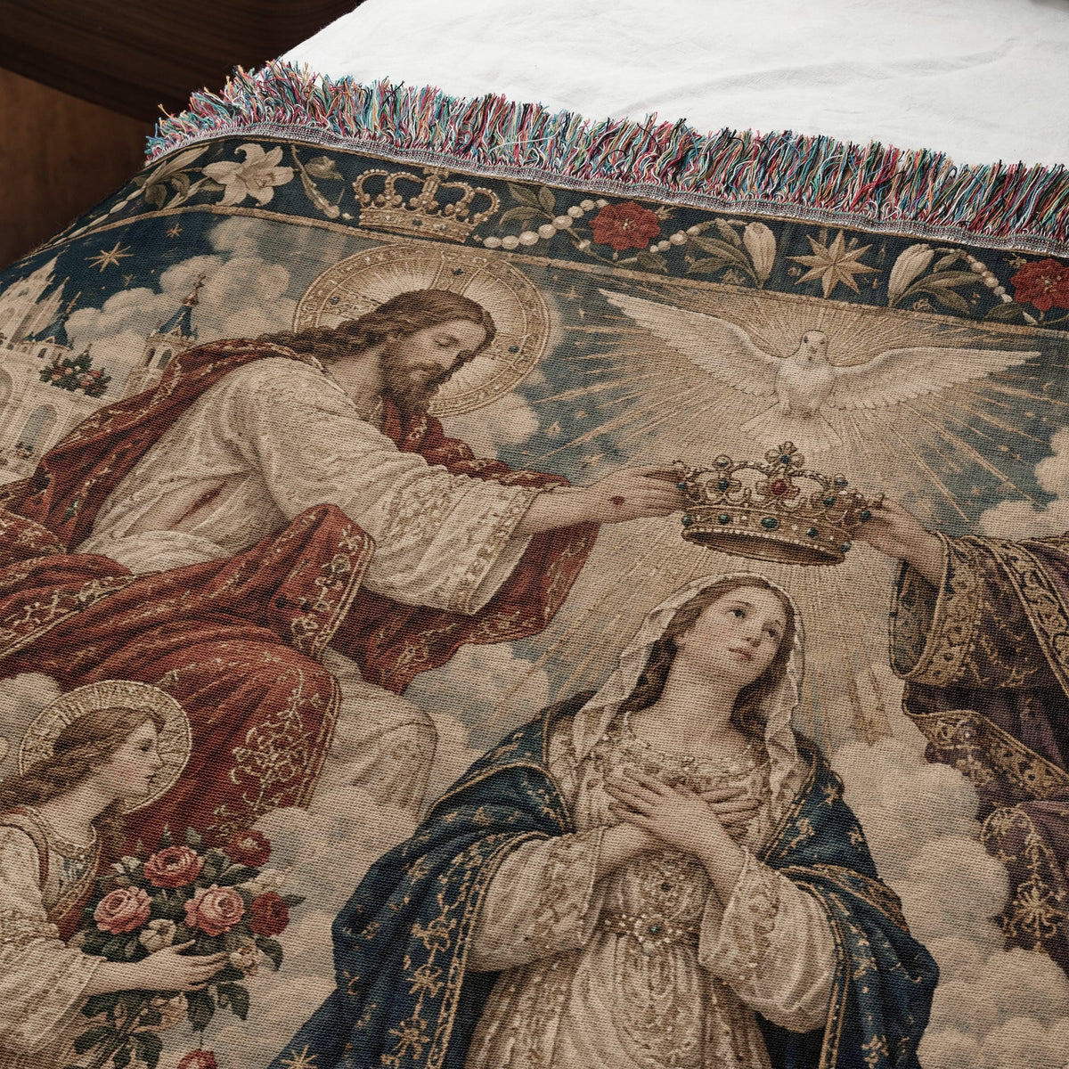 CalmNestStyle The Coronation of Mary jacquard woven blanket