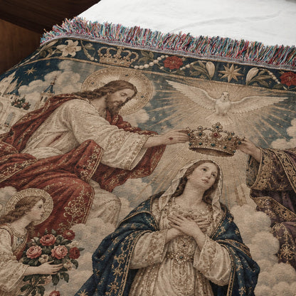 CalmNestStyle The Coronation of Mary jacquard woven blanket
