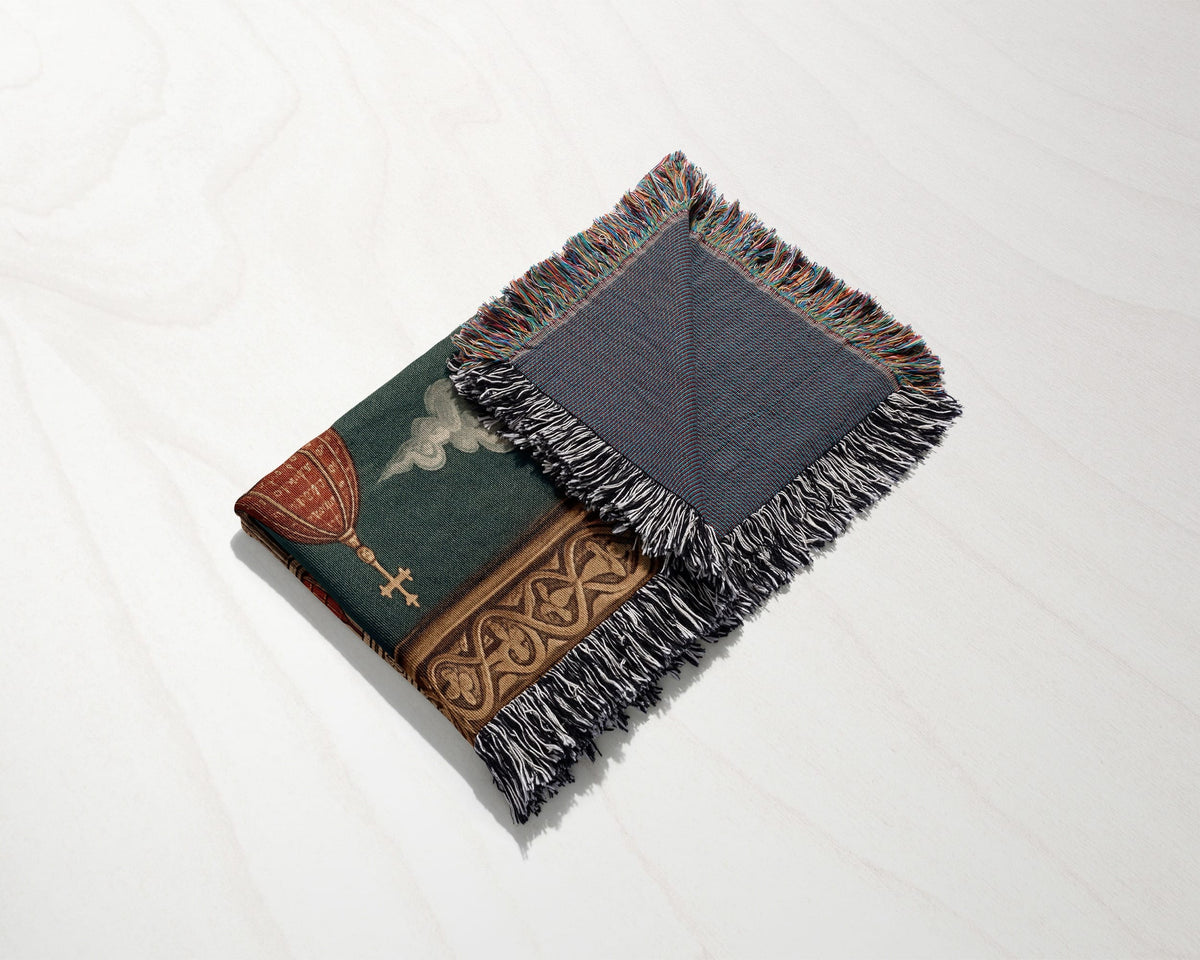 CalmNestStyle Saint George Gilded Icon jacquard woven blanket